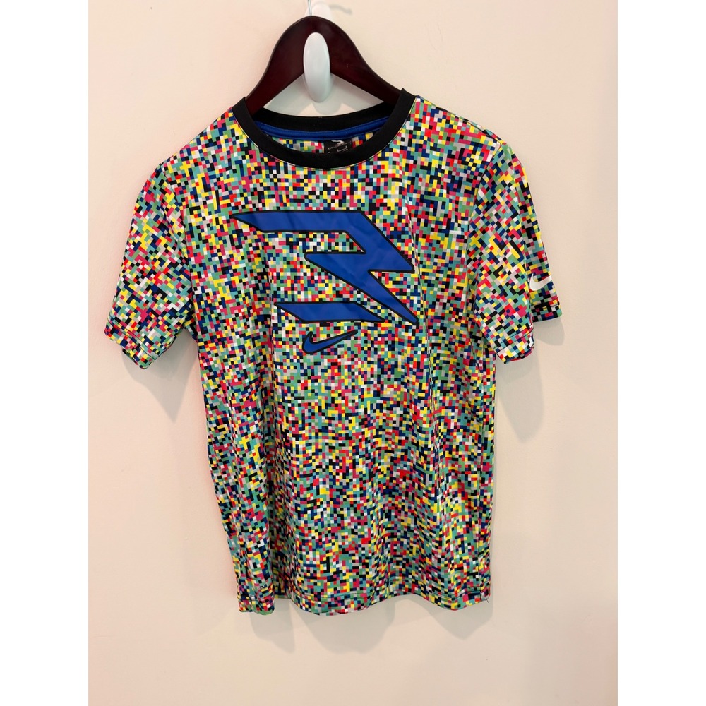 Nike 3 Brand‎ Russell Wilson Boys Large Pixel Multicolor Graphic T-Shirt